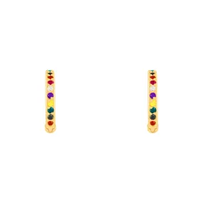 Rainbow Hoop Earrings