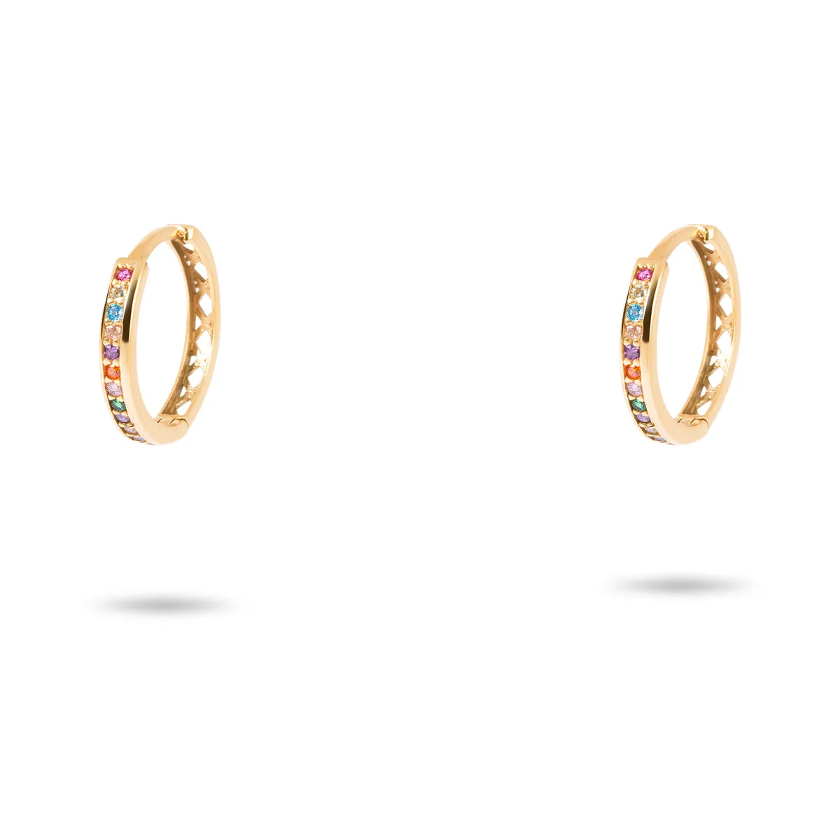 Rainbow Hoop Earrings