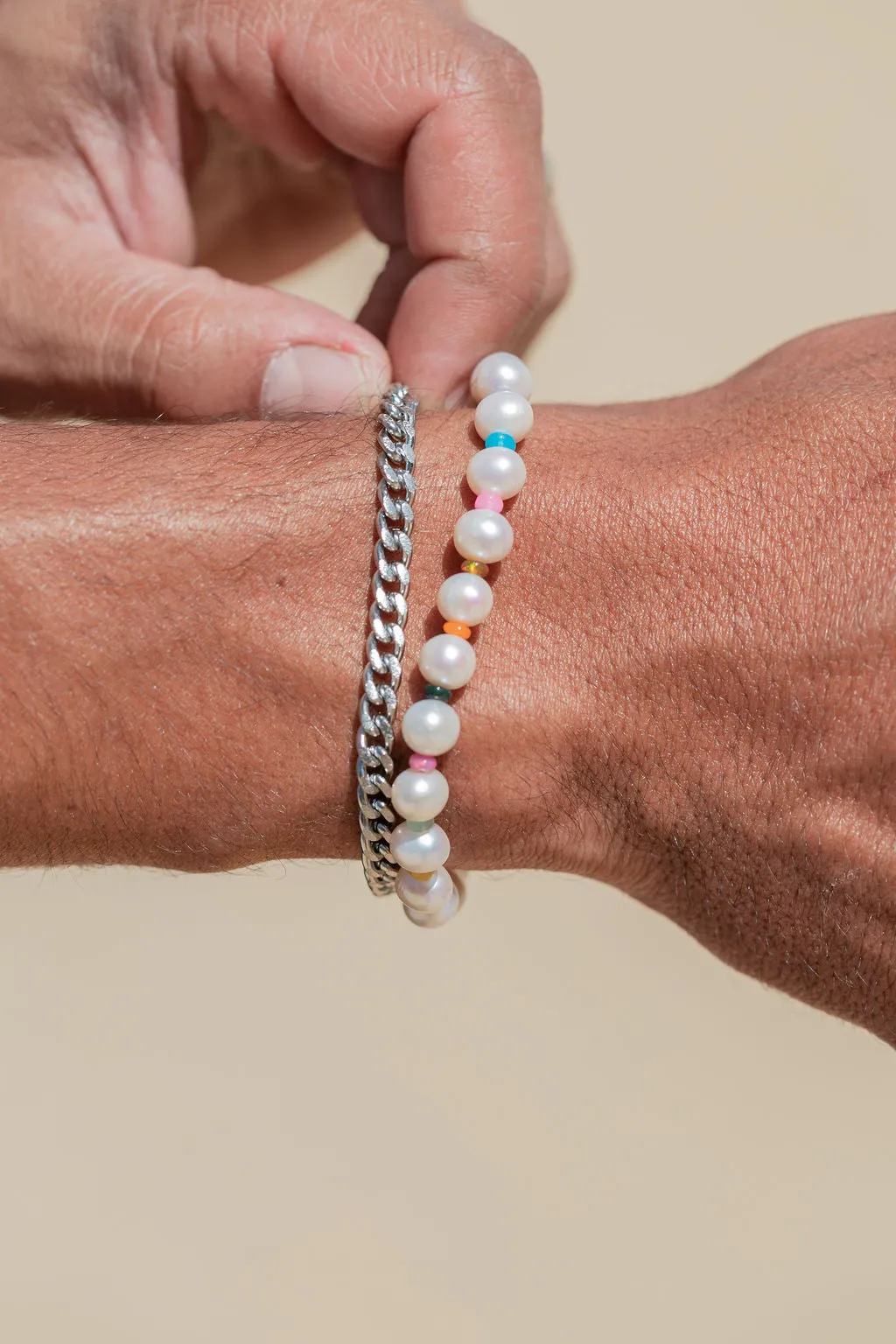 Rainbow Opal and Pearl Bracelet - Makalani