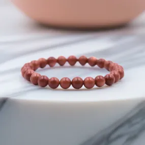 Real Goldstone Beaded Elastic Bracelet – Healing Crystal Jewelry for Women & Men