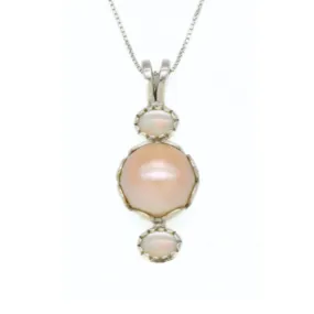 Real Pearl Pendant - Bridal Necklace- Real Opal Necklace