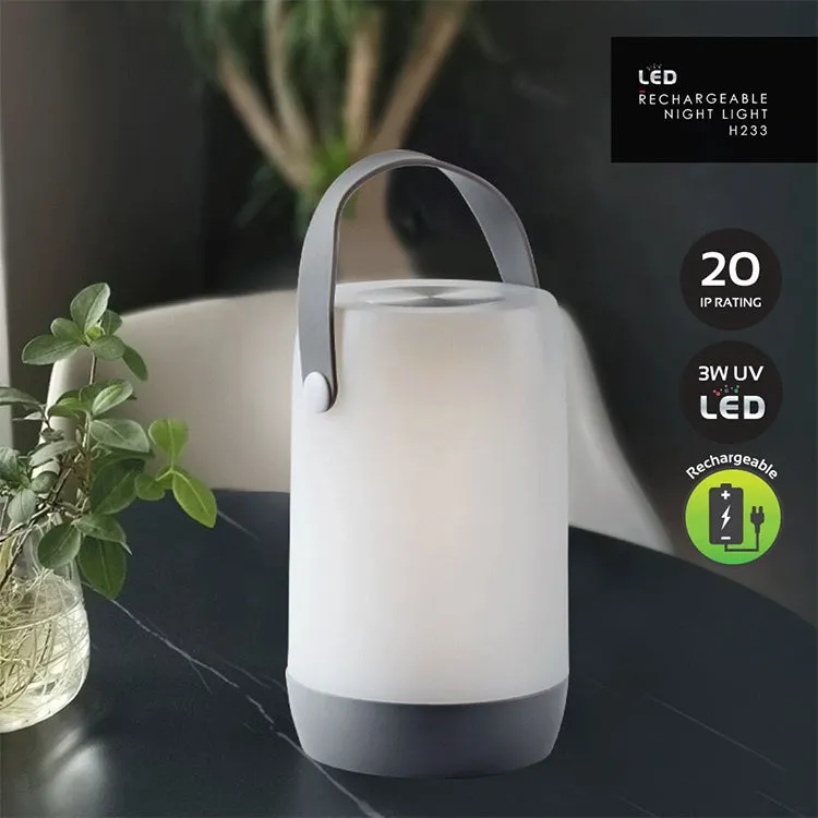 Rechargeable Bedside Night Light Grey