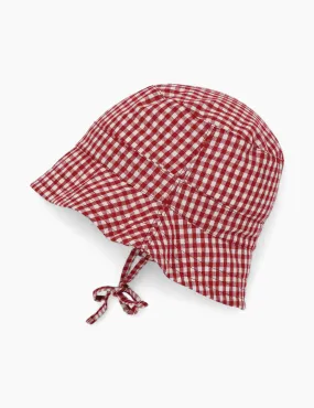 River Bucket Hat in Red Check