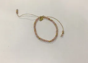 Riviera Bracelet - Rose Quartz Gold