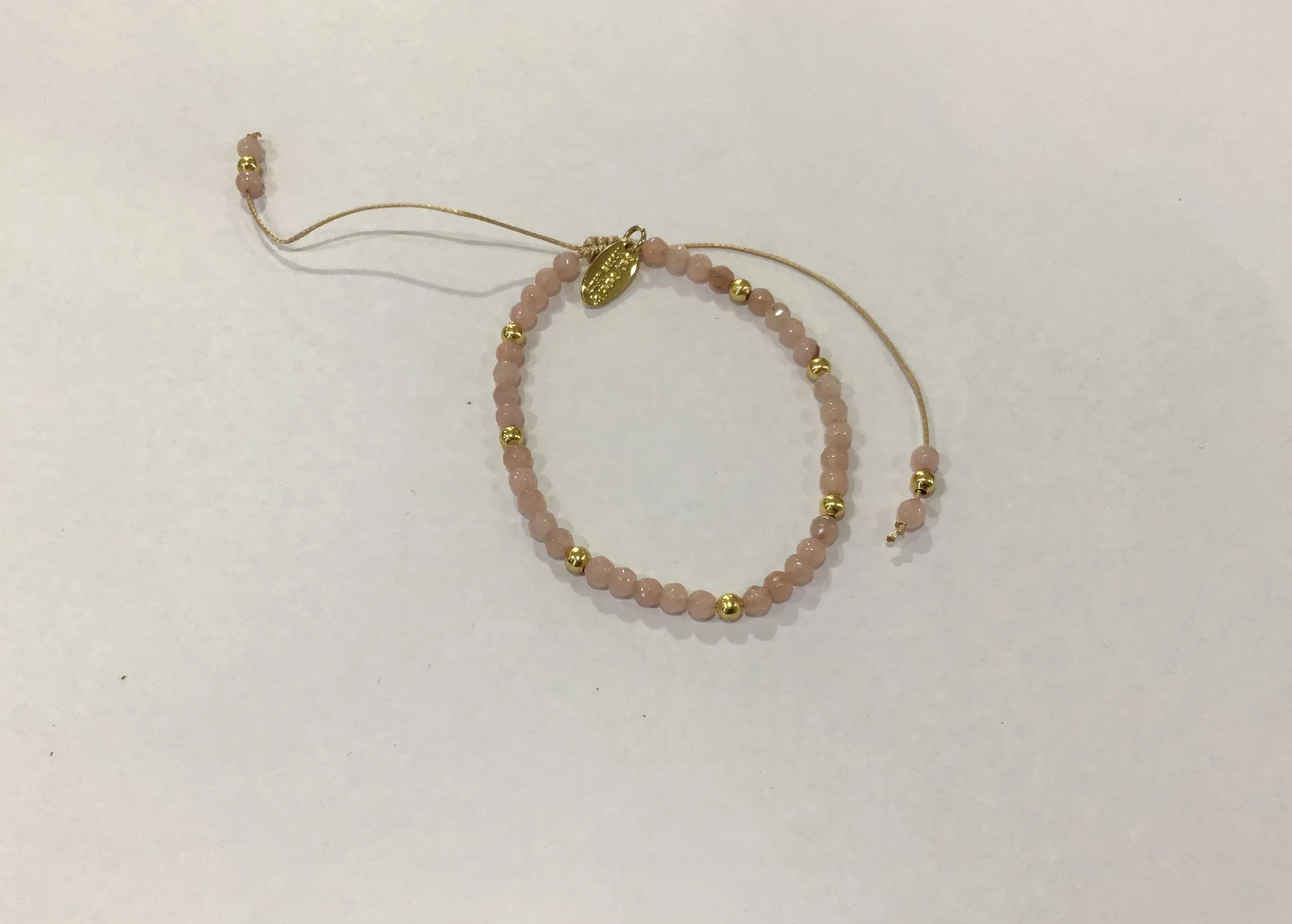 Riviera Bracelet - Rose Quartz Gold