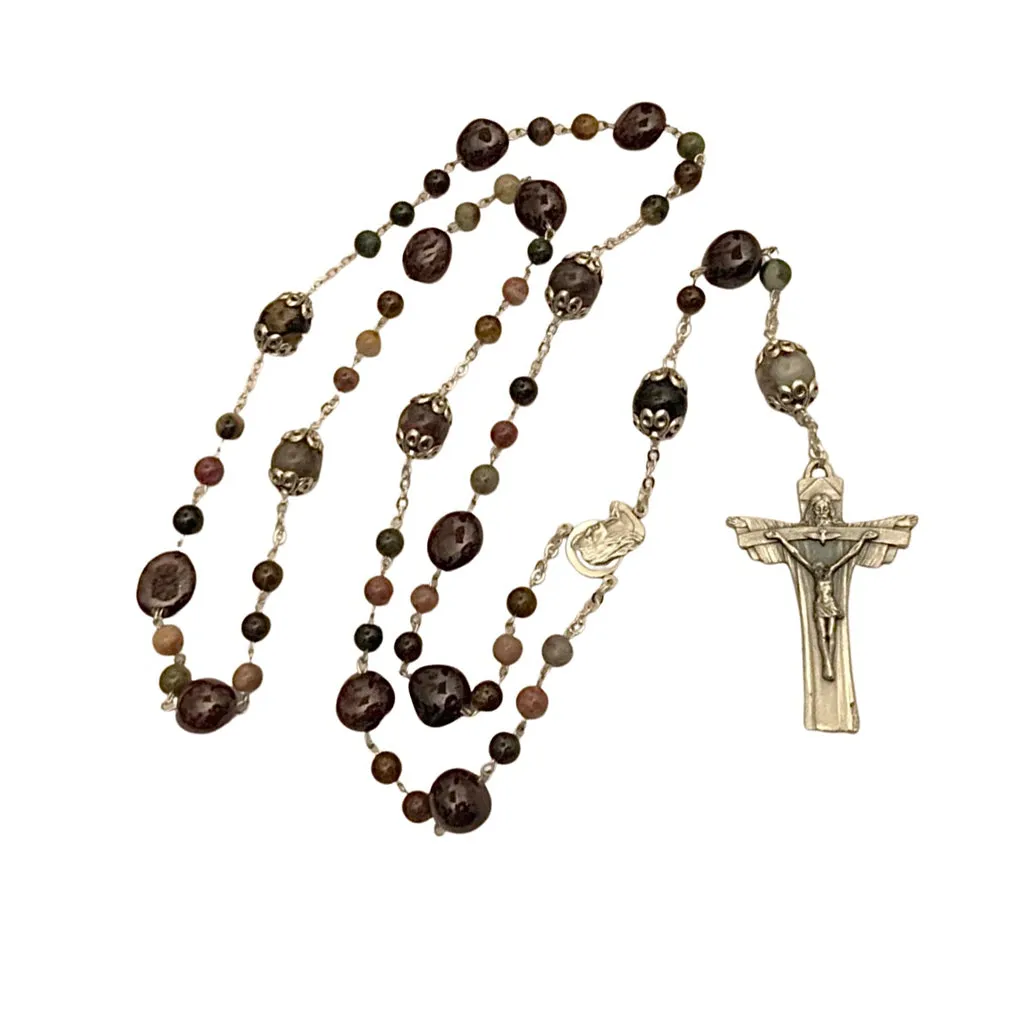 Rosary Necklace With Indonesian Opal