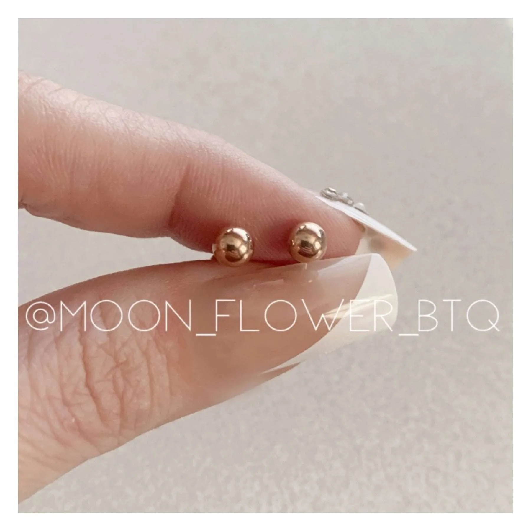 Rose Gold Barbell Earrings 5mm