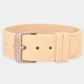 Sand Silicone Strap - Rose Gold Buckle