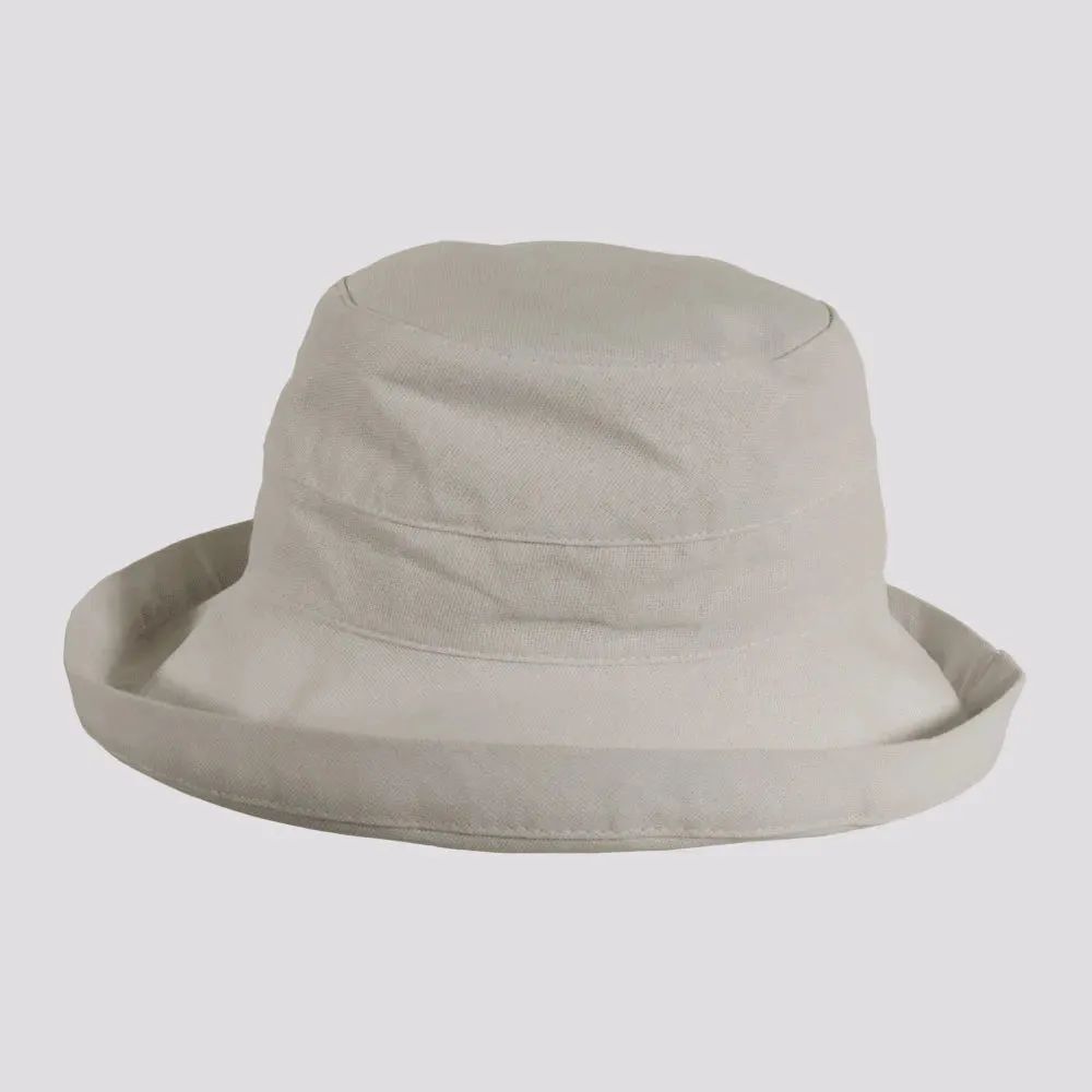 Sausalito | Womens Cotton Sun Bucket Hat with Upturn Brim