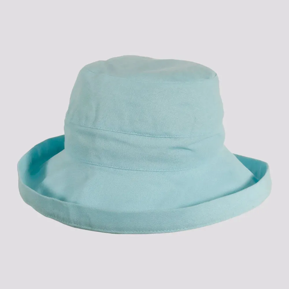 Sausalito | Womens Cotton Sun Bucket Hat with Upturn Brim