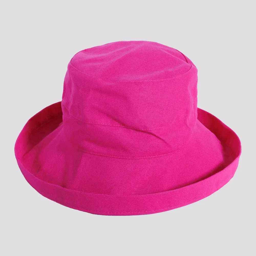 Sausalito | Womens Cotton Sun Bucket Hat with Upturn Brim