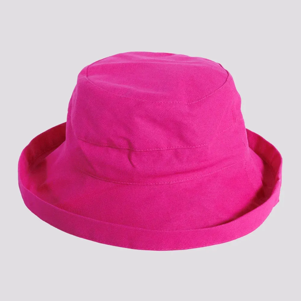 Sausalito | Womens Cotton Sun Bucket Hat with Upturn Brim