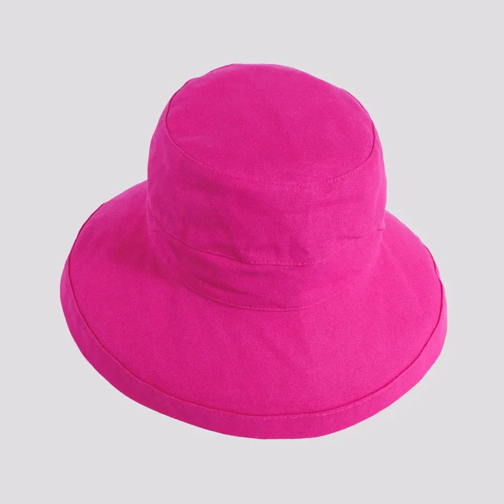 Sausalito | Womens Cotton Sun Bucket Hat with Upturn Brim