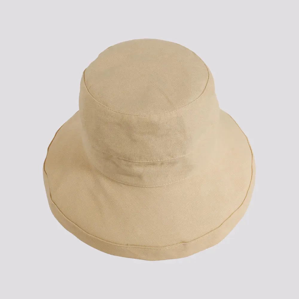 Sausalito | Womens Cotton Sun Bucket Hat with Upturn Brim