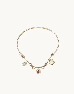 scosha diamond and opal charms bracelet