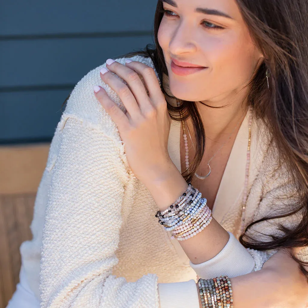 Scout Curated Wears - Stone Wrap Bracelet/Necklace - Pink Opal/Gold - Stone Of Renewal