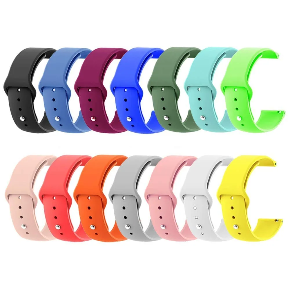 Silicone Button Style Watch Straps Compatible with Lacoste 22mm Range