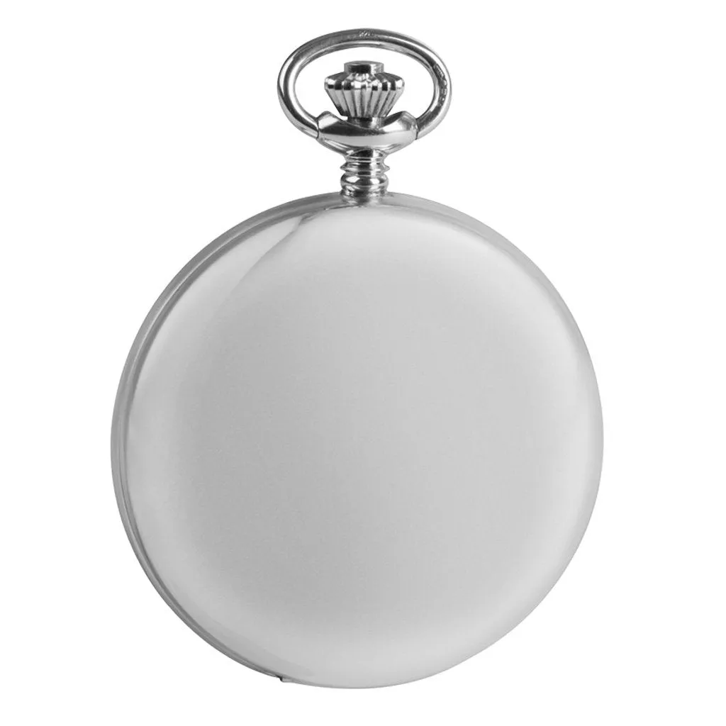 Solid Silver Twin Lid Swiss Made Pocket Watch by Woodfords SIL1066