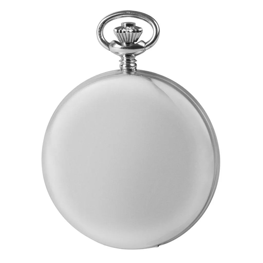 Solid Silver Twin Lid Swiss Made Pocket Watch by Woodfords SIL1066