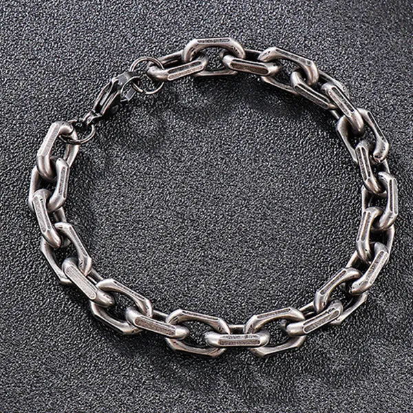 Stainless Steel 8mm Rock Hip Hop Bracelet (Circumference 20cm) 不銹鋼8毫米搖滾嘻哈手鍊 (鍊長 20cm) KJBR16276