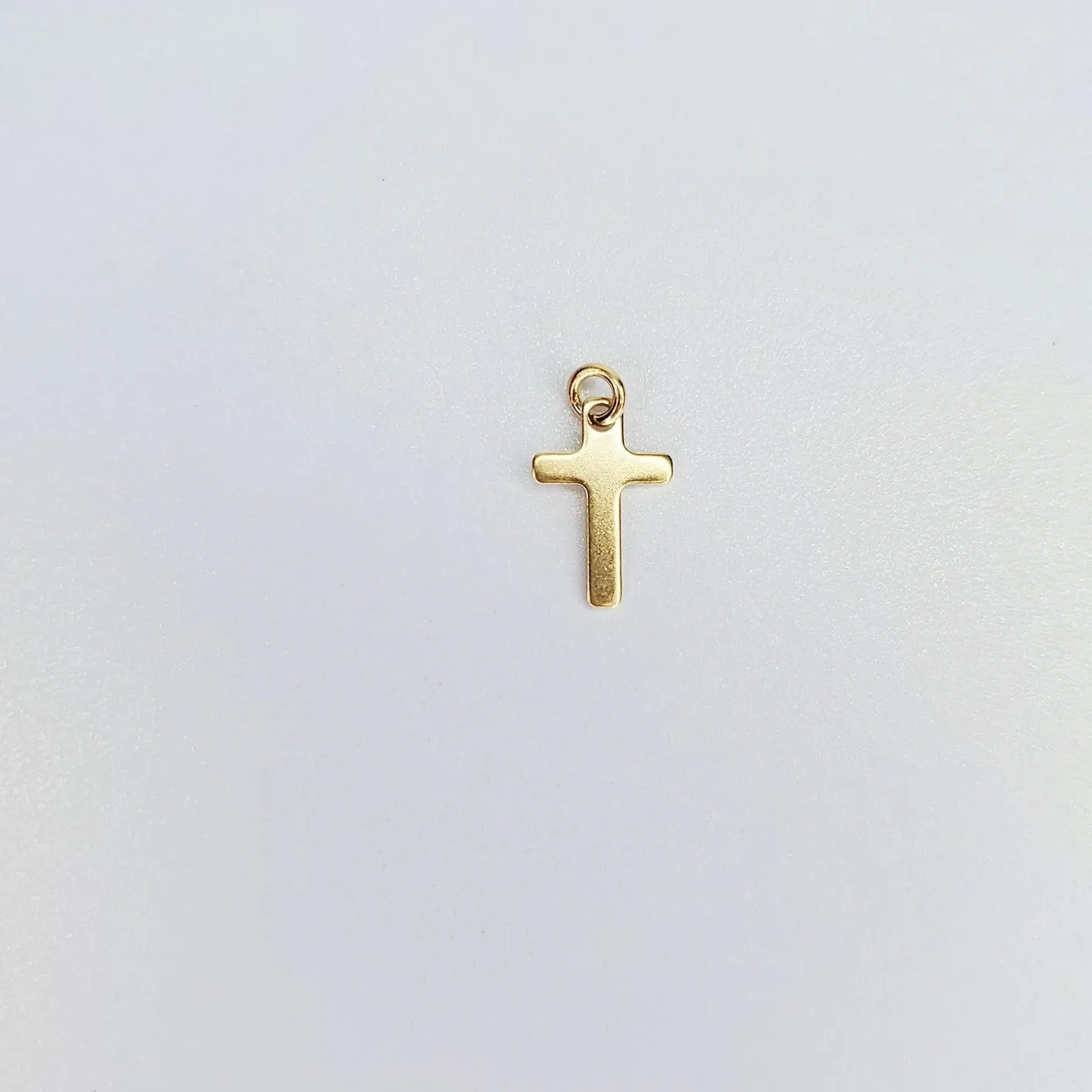 Stainless Steel Gold Religious Cross Minimalist Charm