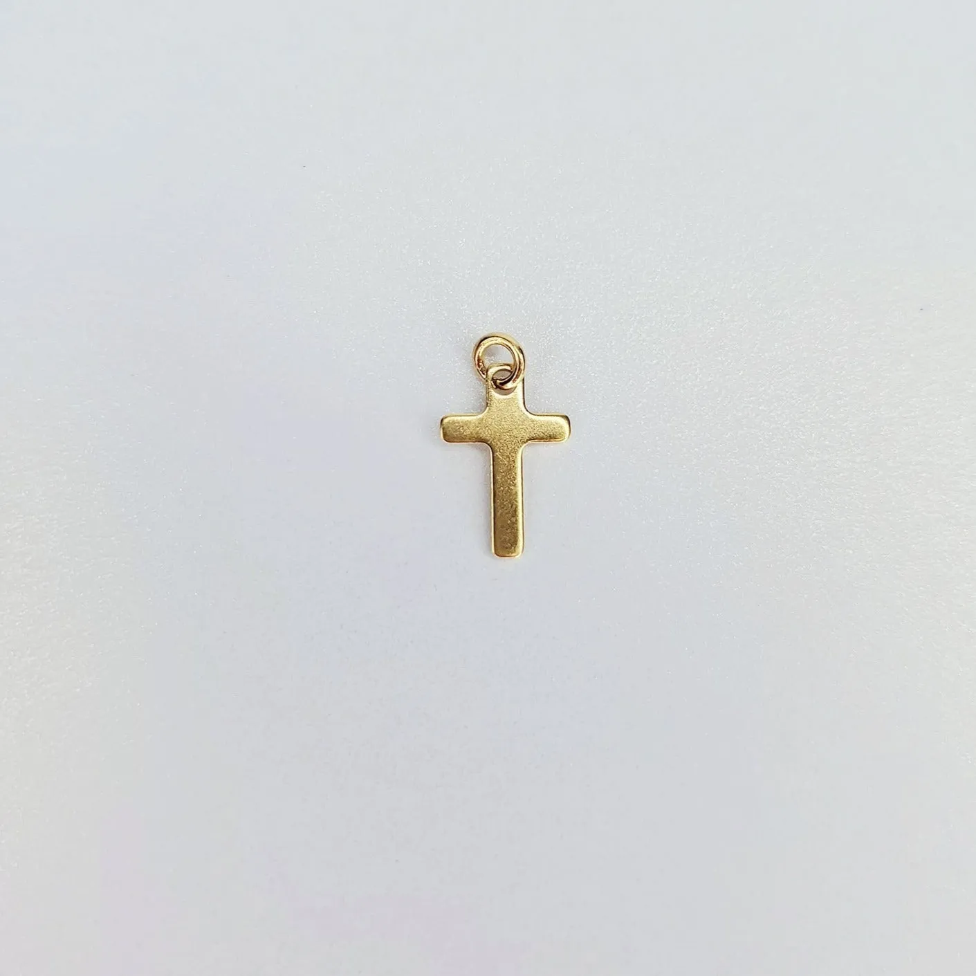 Stainless Steel Gold Religious Cross Minimalist Charm