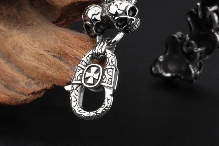 Stainless Steel Skull Bracelet For Men Fashion Mens Biker Jewelry Accessories Punk Cool Friendship Men's Bracelets Bangles