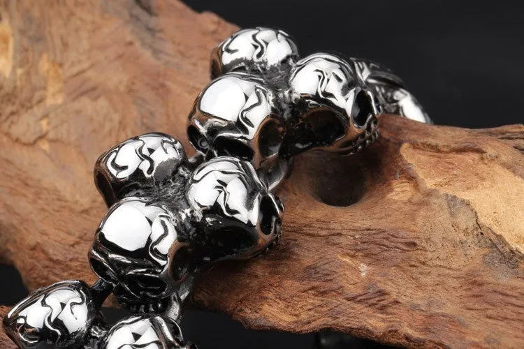 Stainless Steel Skull Bracelet For Men Fashion Mens Biker Jewelry Accessories Punk Cool Friendship Men's Bracelets Bangles