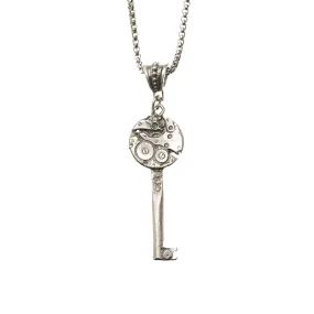 Steampunk Watch Mechanism Skeleton Key Necklace