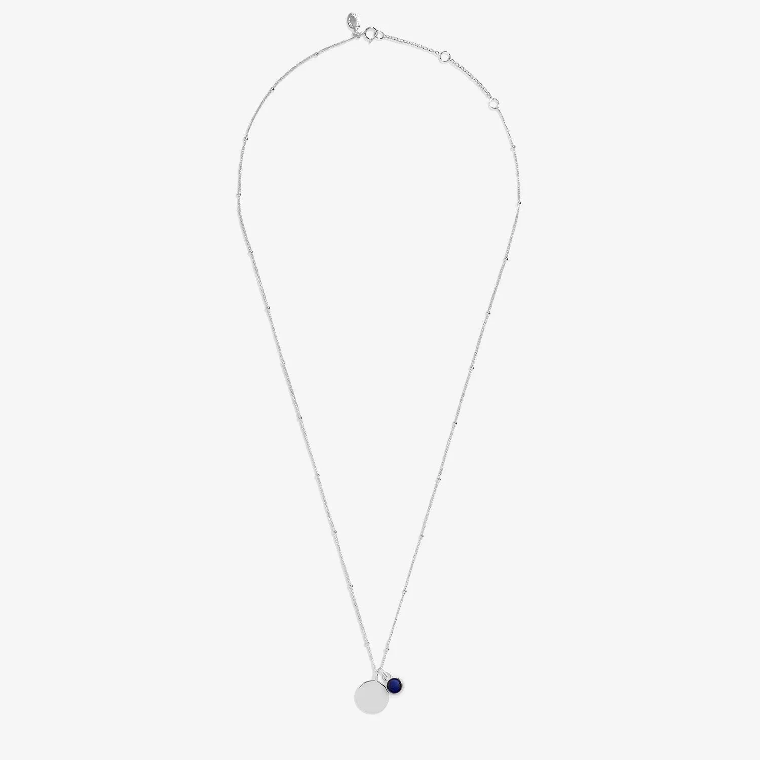 Sterling Silver Birthstone A Little September Necklace JJS0078