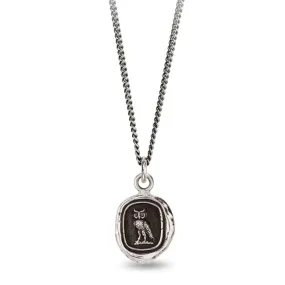 Sterling Silver Owl Talisman Necklace - "Watch Over Me"