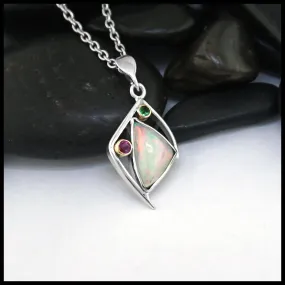 Sterling Silver pendant with Gemstones