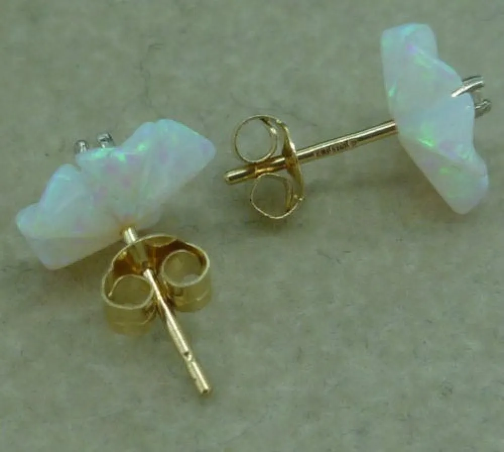 Stunning Large Opal & Diamond Flower Earring