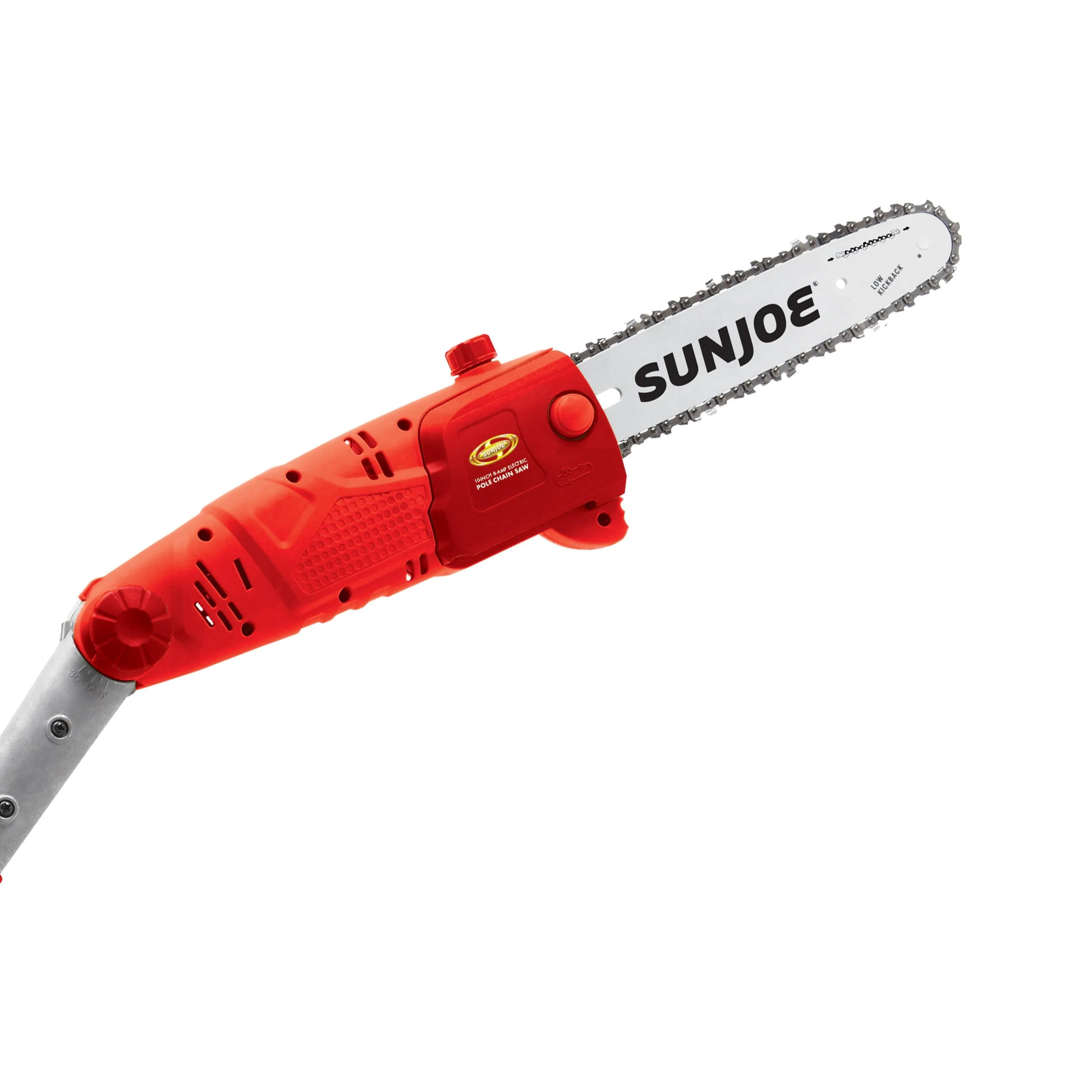 Sun Joe SWJ803E-RED-RM Electric Multi-Angle Pole Chain Saw | 10 inch | 8.0 Amp | Red (Certified Refurbished)