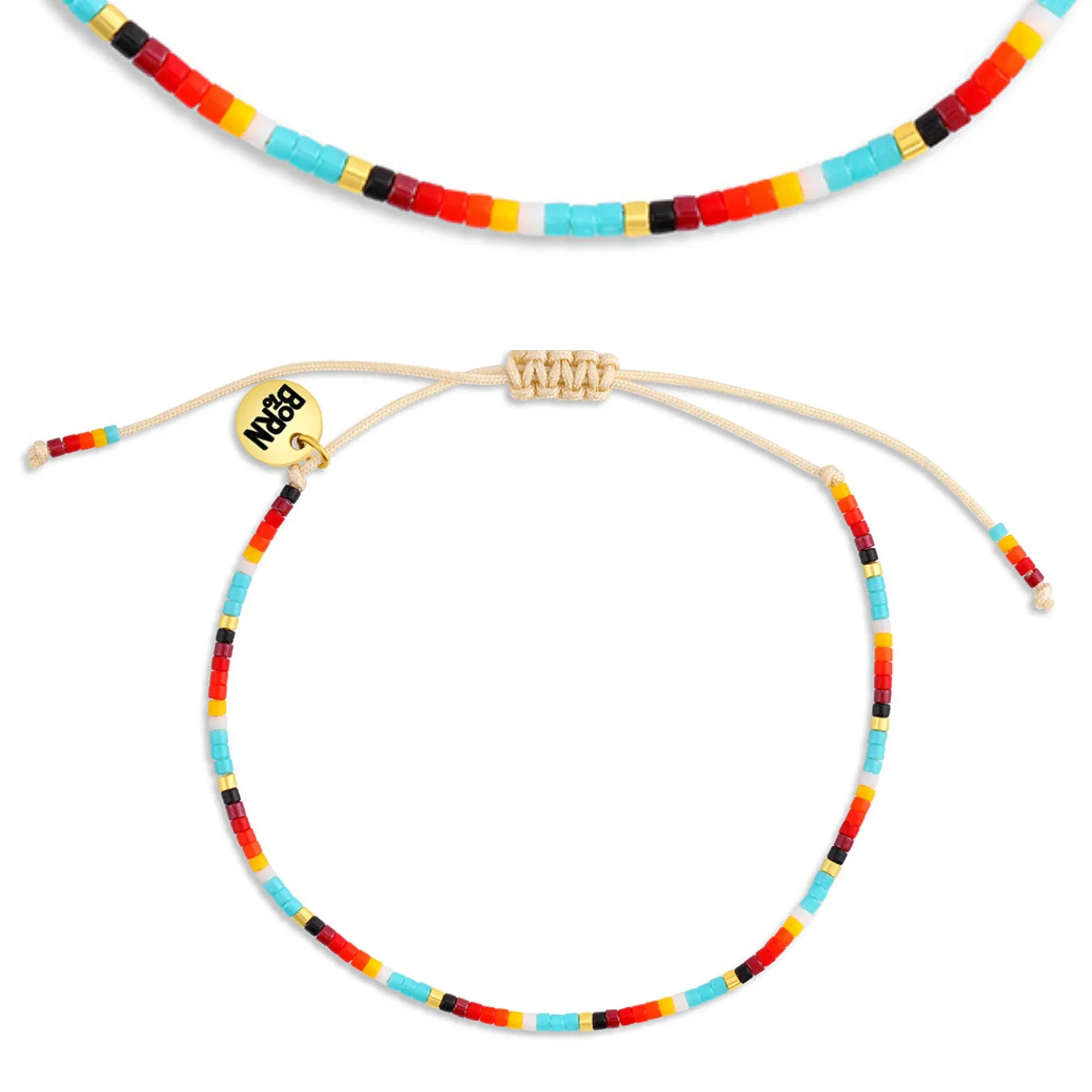 SUNSET - stackable adjustable pull-tie bracelet