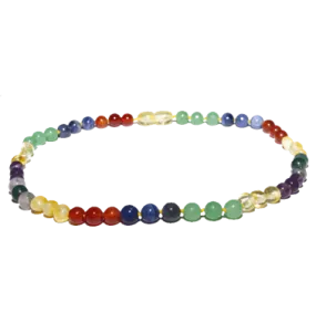 The Amber Monkey- Polished Gemstone Rainbow 15”