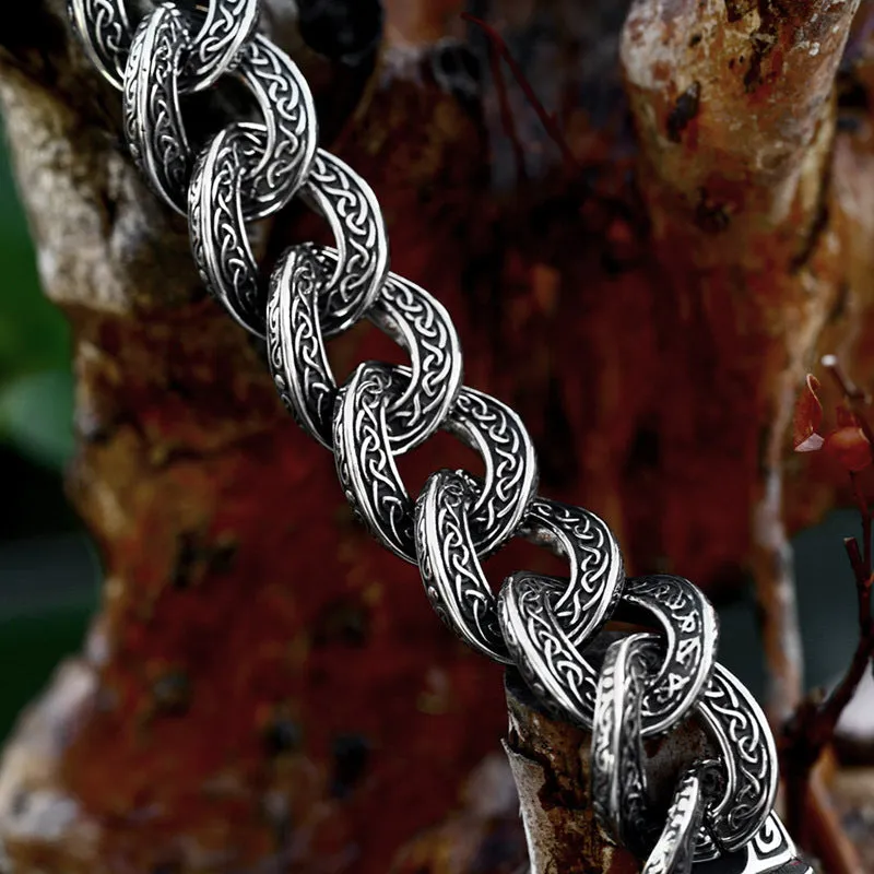 Titanium Steel Nordic Viking Celtic Knot Men's Vintage Bracelet - Timeless Elegance for Every Occasion