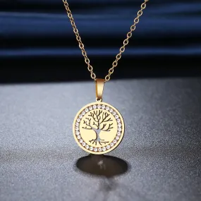 Tree Life Crystal Rhinestone Necklaces