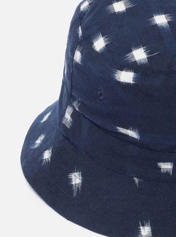 Universal Works Bucket Hat - Nighttime Ikat Navy