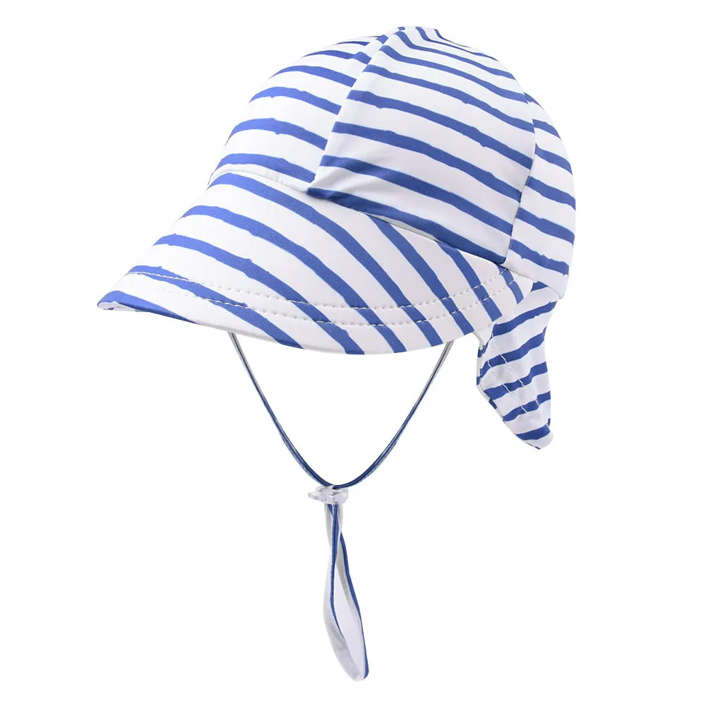 UPF 30  Blue Stripes Kids Bucket Hat