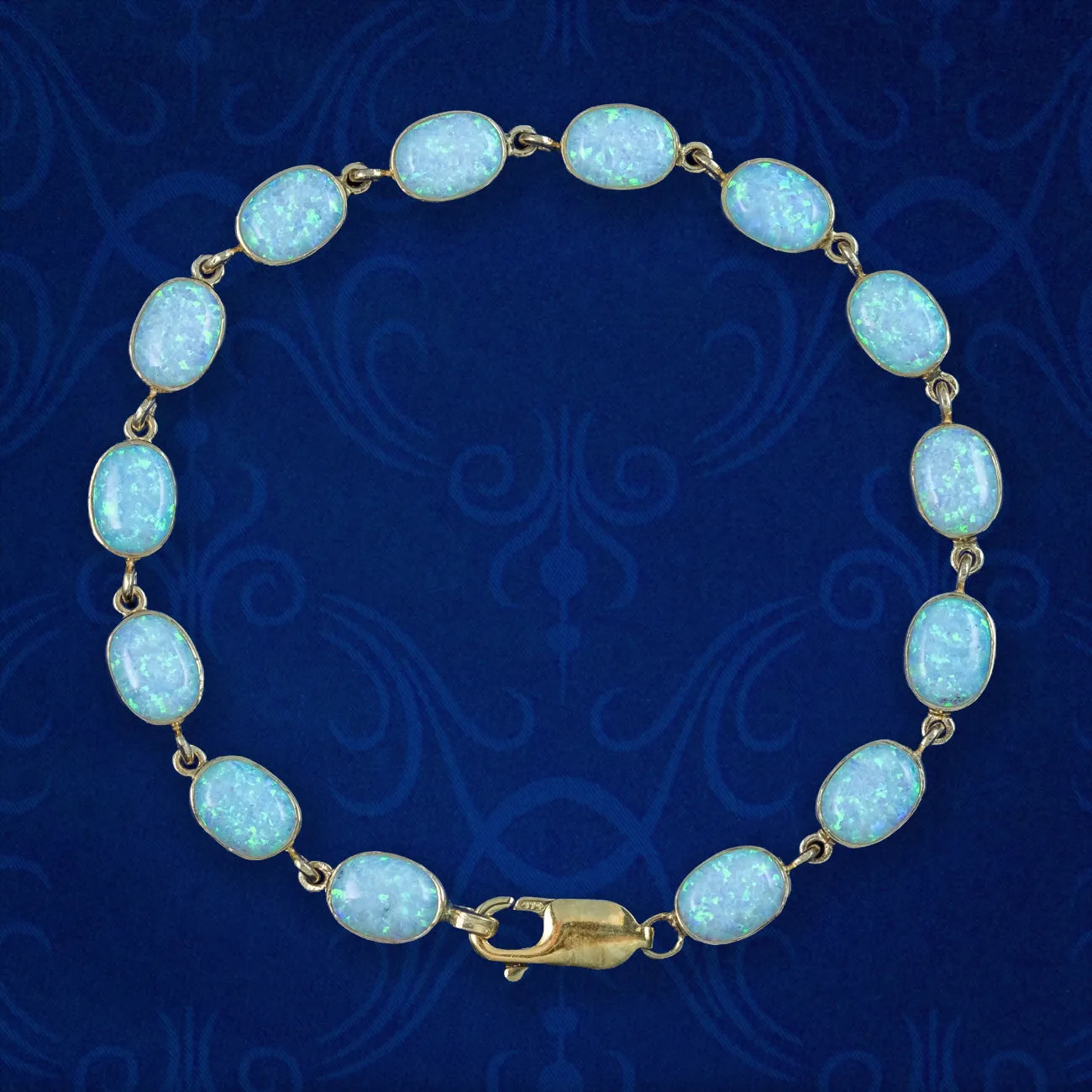 Victorian Style Opal 9Ct Yellow Gold Bracelet