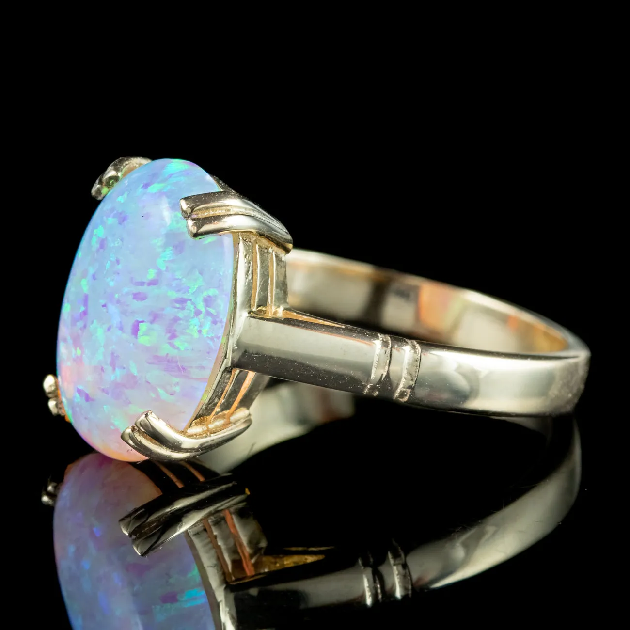 Victorian Style Opal Solitaire Ring 6ct Opal