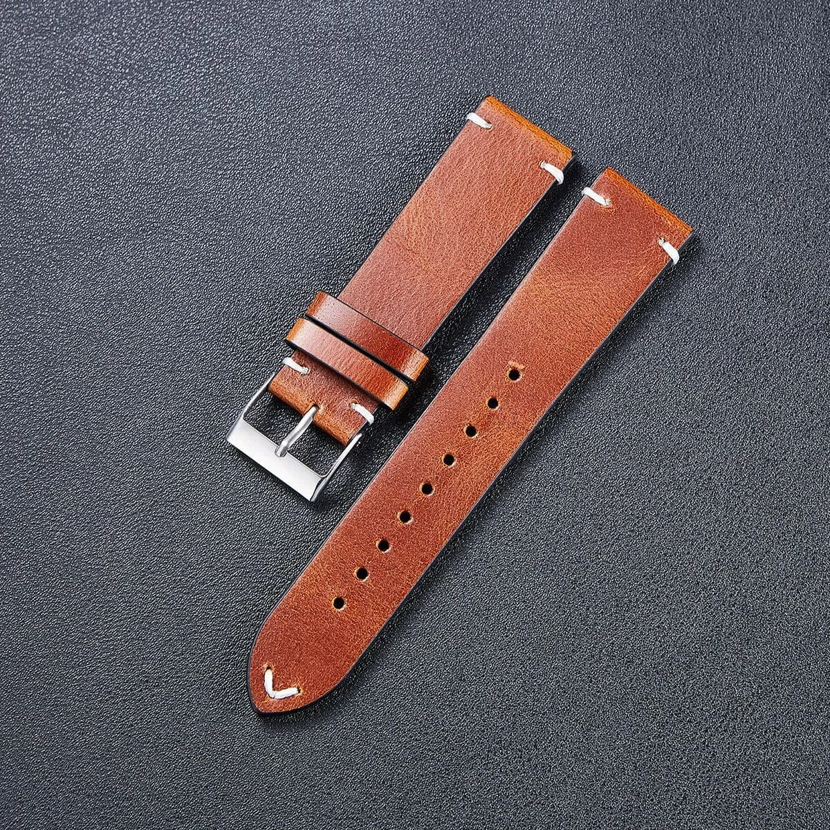 Vintage Oiled Leather Watch Straps Compatible with the Fossil 18mm Range