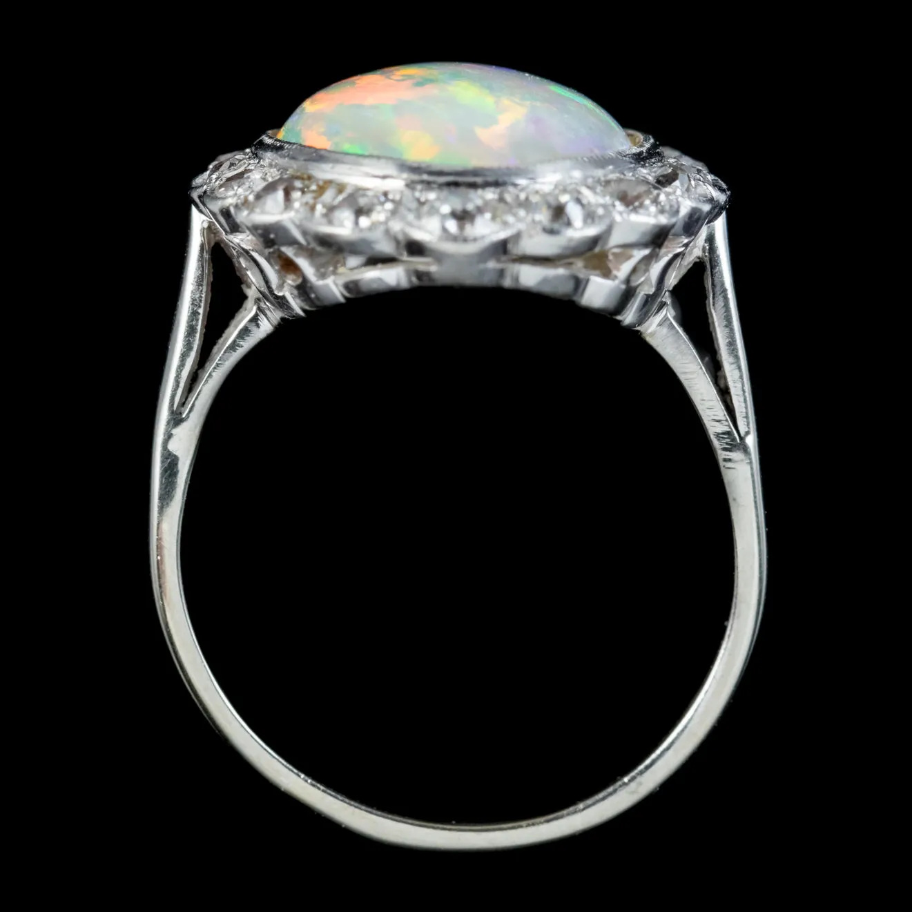 Vintage Opal Diamond Ring 6ct Opal Circa 1940