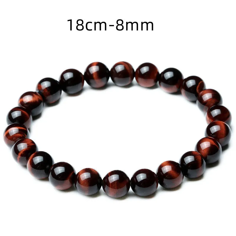 Vintage Style  8mm Red Tiger Eye Bracelet Anti-fatigue Geometric Jewelery