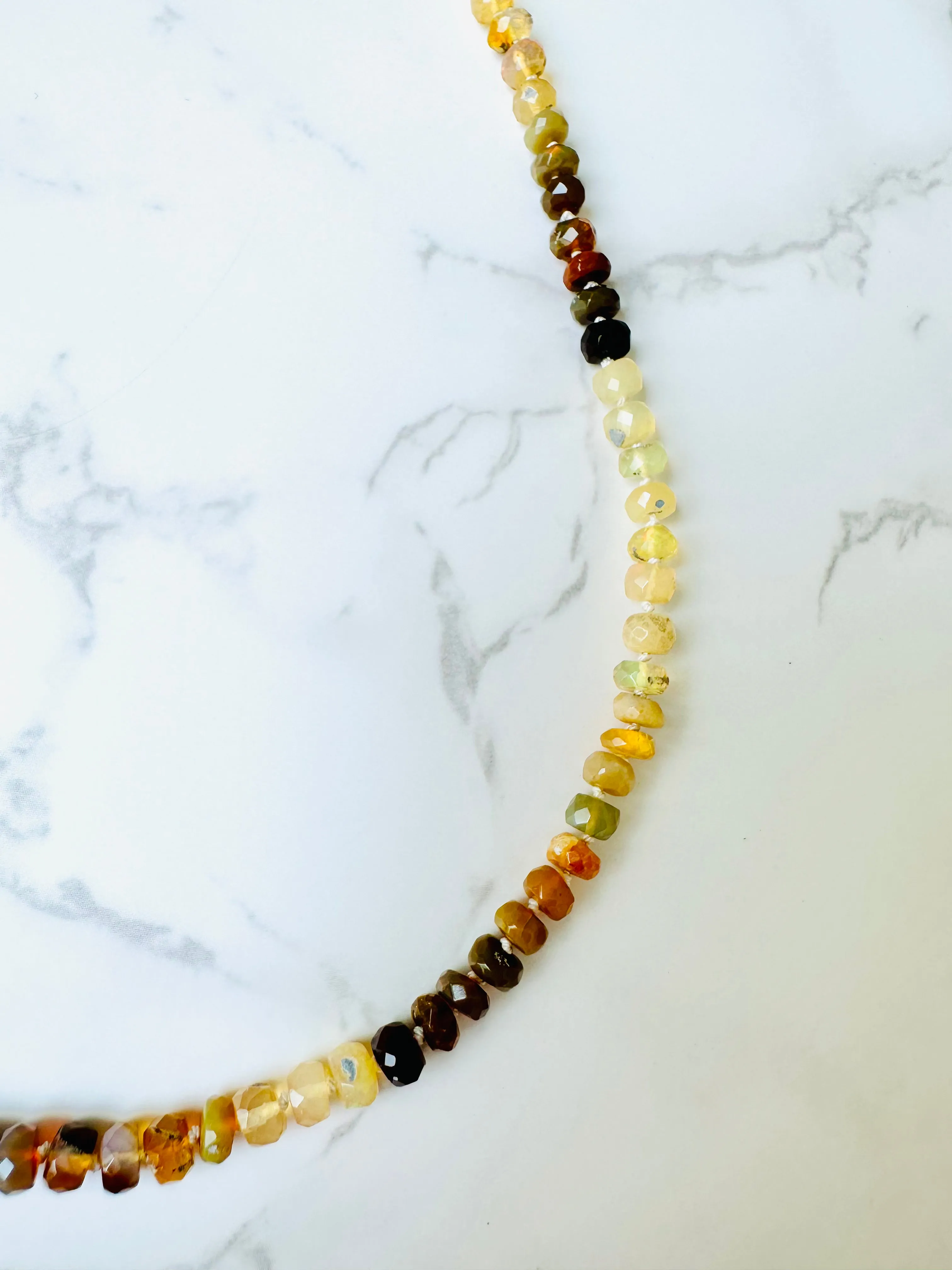 Warm Yellow/Brown Opal Necklace