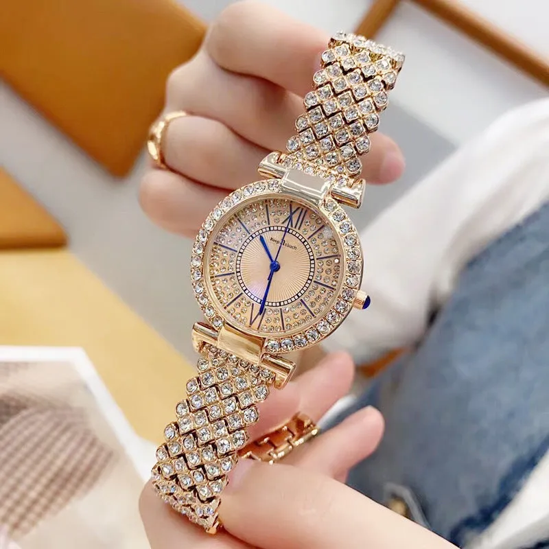 Women's Diamond Waterproof Watch Fashion Business Fast Hand Watch Women's Watch