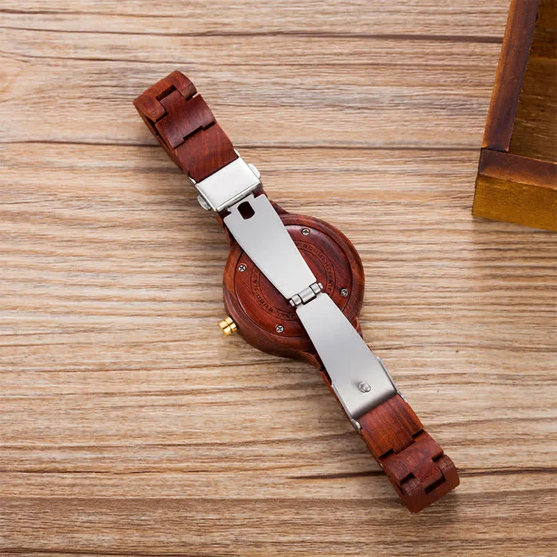 Women's Luxury Natural Wood Thin Strap Wooden Watch