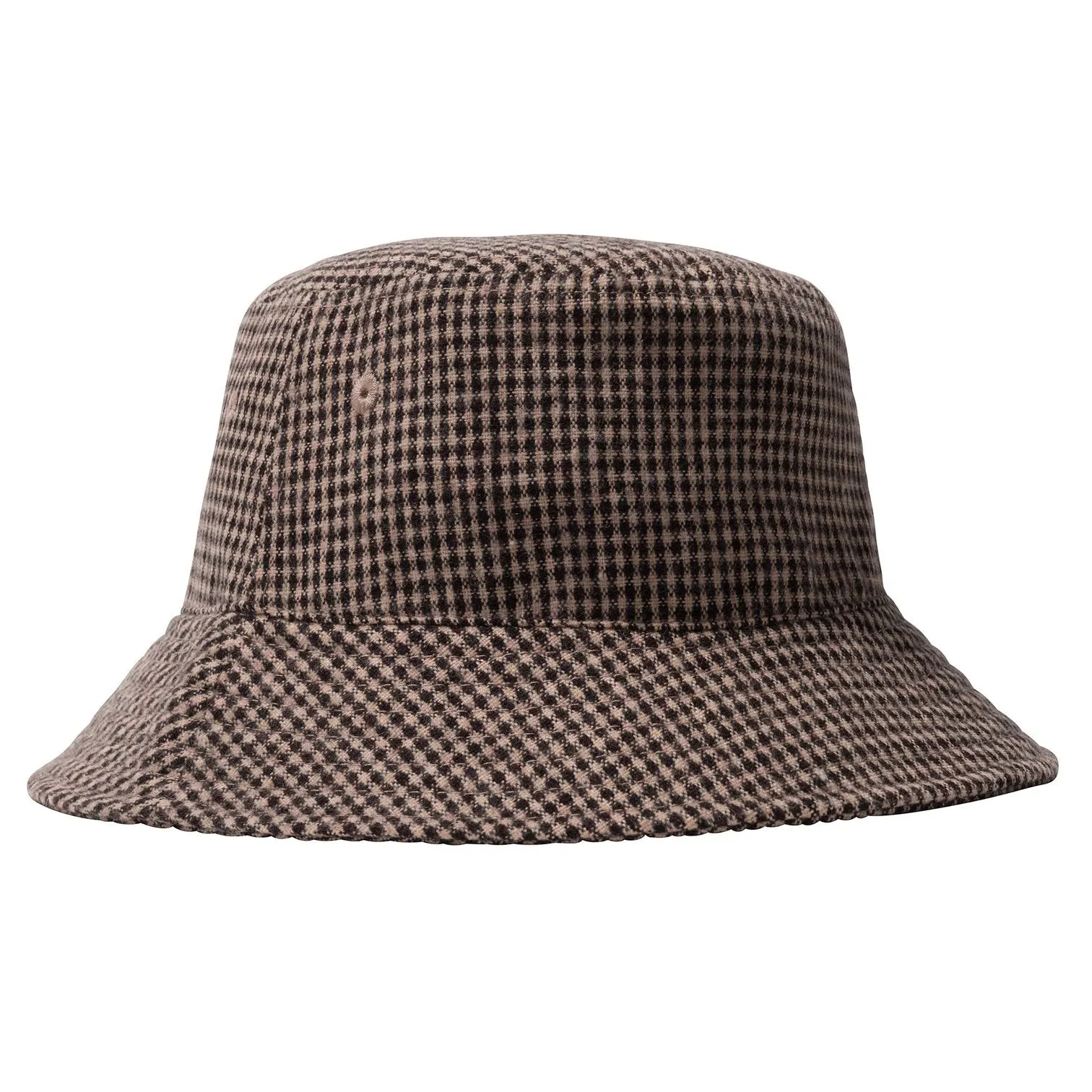 WOOL CHECK BIG STOCK BUCKET / STUSSY / BROWN