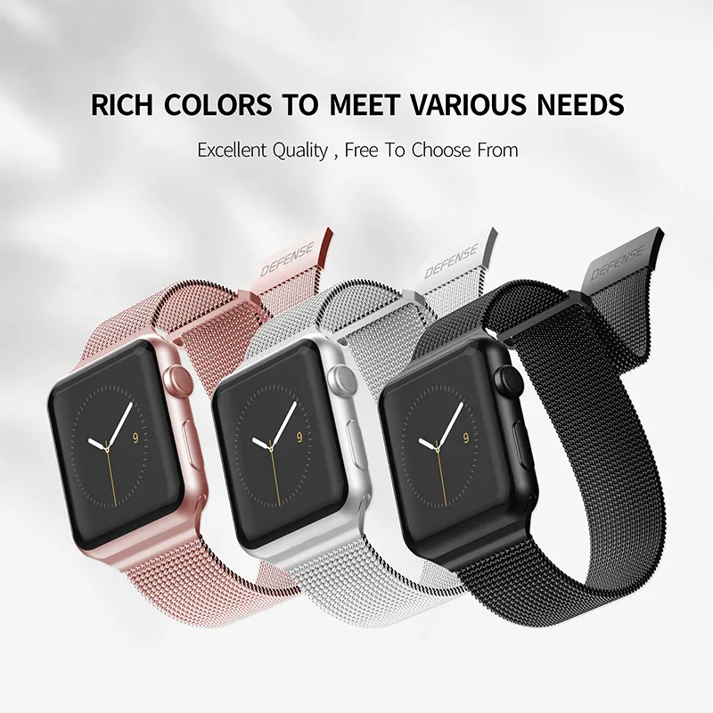 X-Doria Mesh Band Metal Loop Stainless Steel WatchBand for Apple Watch